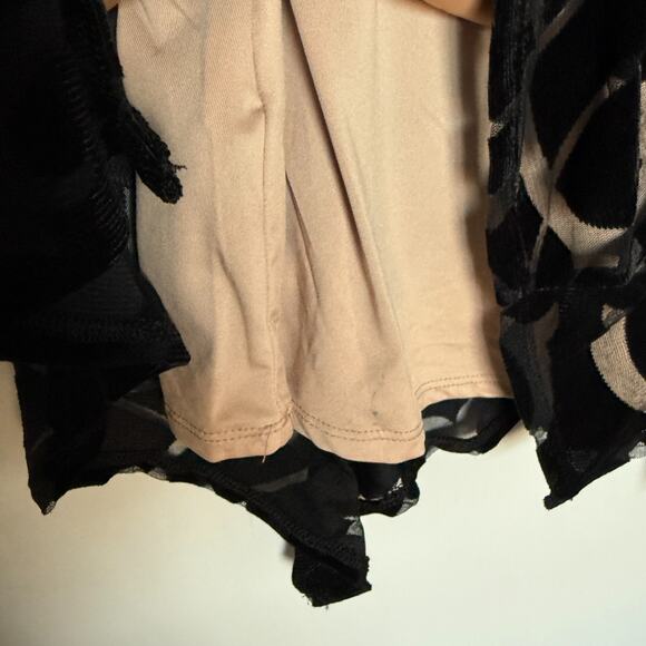 BCBGMAXAZRIA Womens Ornate Velvet Mini Dress Medium Black Fairy Whimsigoth Event - Picture 8 of 9